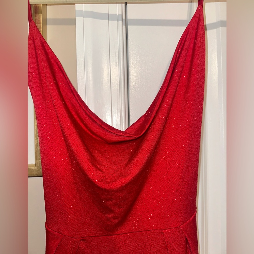 Lucy in the sky Sparkling Maxi Dress in Red - Picture 8 of 11